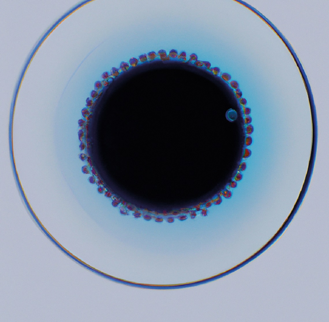 “Imagem manipulada de célula, em estilo minimalista”, em versão do software DALL-E