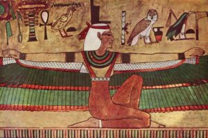 deusa egípcia ísis retratada na tumba do faraó seti I