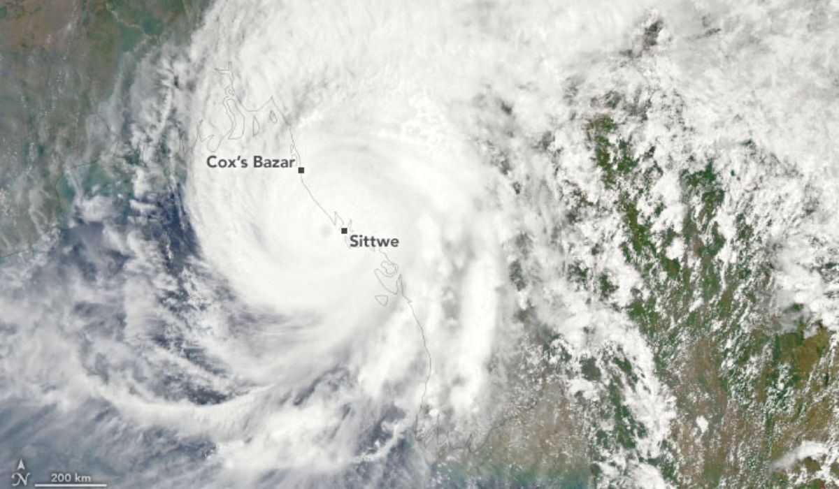 Satélite da NASA registra ciclone que devastou região da Ásia no domingo; veja