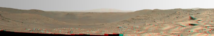 mosaico em 3D da cratera belva com imagens capturadas pelo rover perseverance