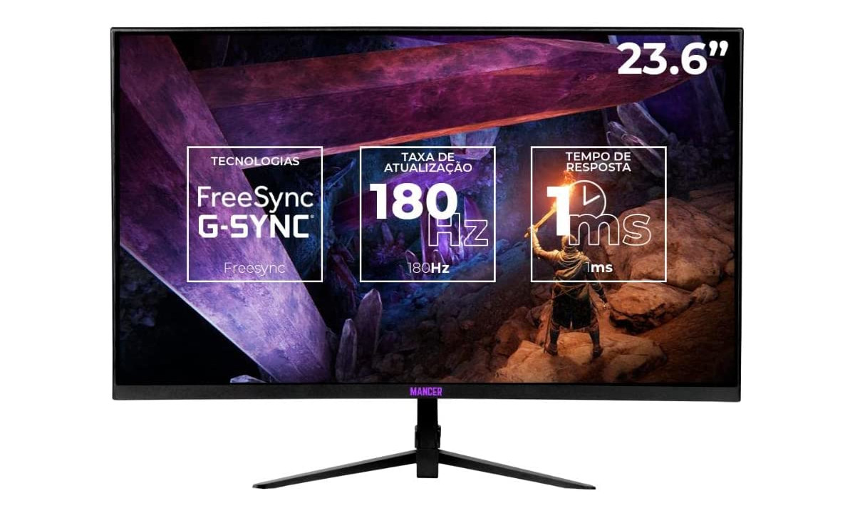 Este monitor gamer curvo com 180 Hz sai agora por R$ 1.000