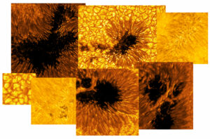 imagens solares obtidas pelo telescópio Daniel K. Inouye