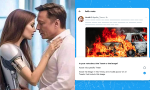 Após "beijo de Musk em robô", Twitter vai sinalizar imagens geradas por IA