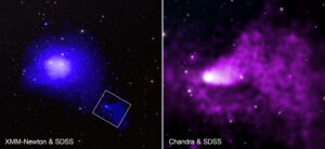Galáxias mergulham no Coma e deixam "rabo de fogo" recorde para trás
