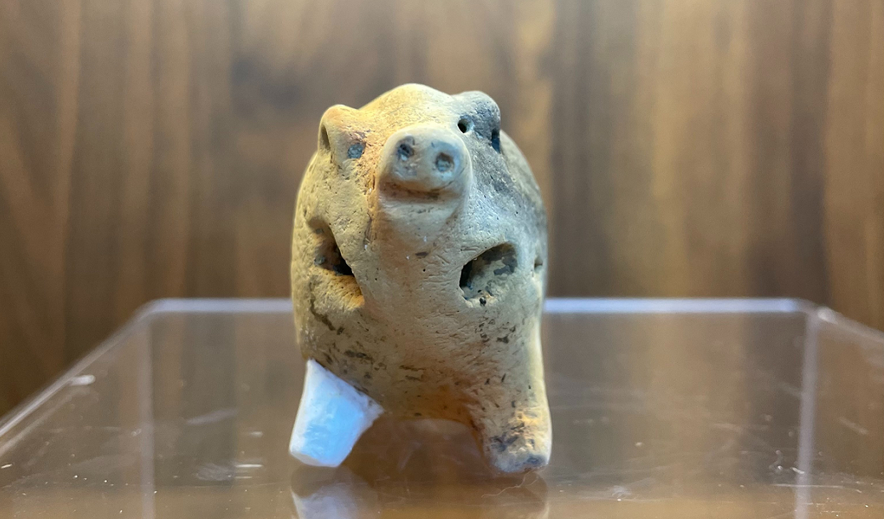 imagem do porquinho de ceramica encontrado em wuxi