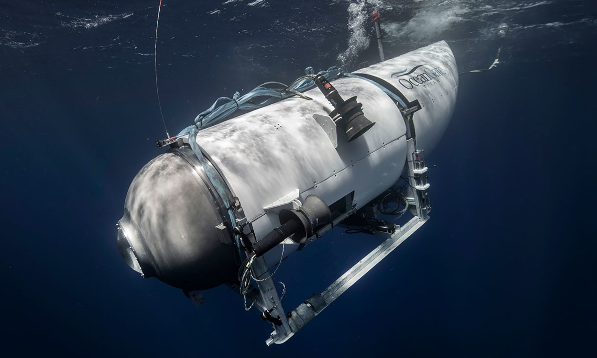 Foto do submersível Titan, da OceanGate.