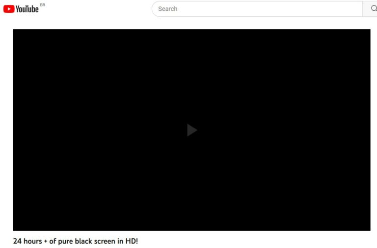 YouTube tela preta 24 horas