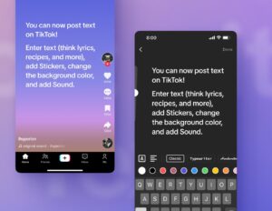 TikTok lança suporte para postagens apenas de texto