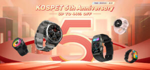 Oferta de aniversário: smartwatches KOSPET com até 44% off