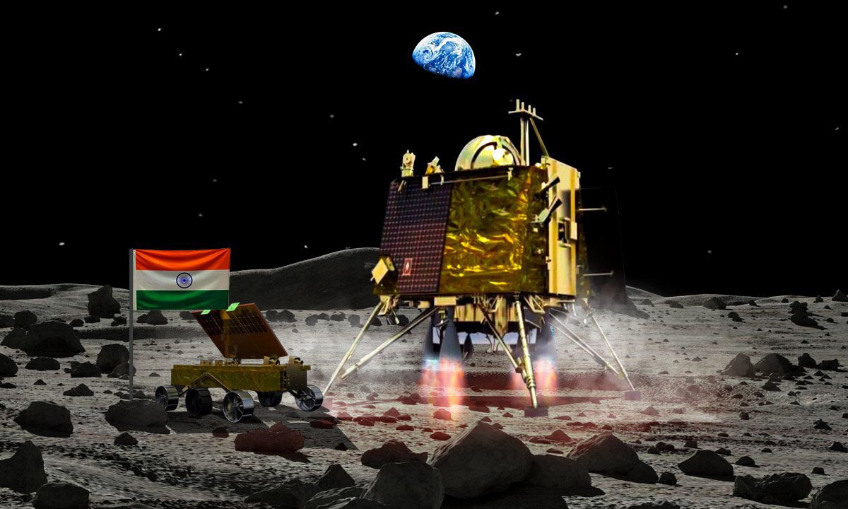 Índia faz história e realiza pouso inédito no polo Sul da Lua; assista