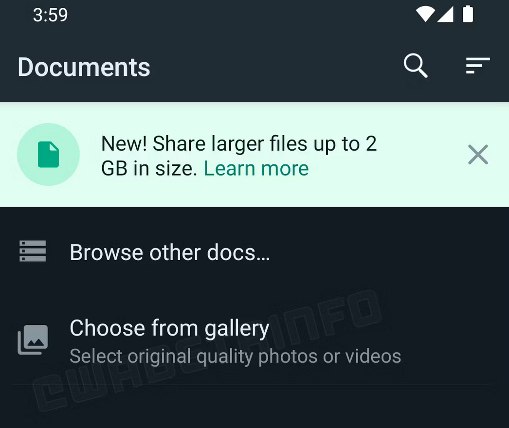 Em breve, será possível enviar arquivos de vídeo em maior qualidade sem compressão no WhatsApp.