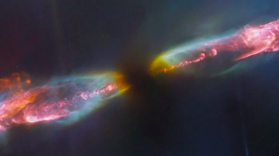 James Webb capta imagem de nova estrela soltando jatos supersônicos