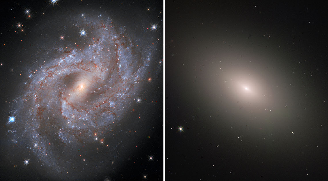Inteligência artificial ajuda a distinguir galáxias espirais das elípticas