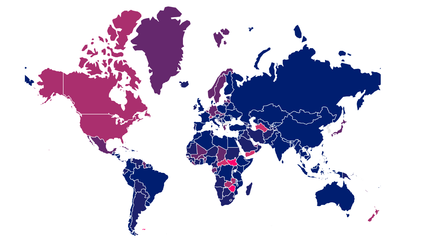 Mapa mostra preço de internet móvel ao redor do mundo