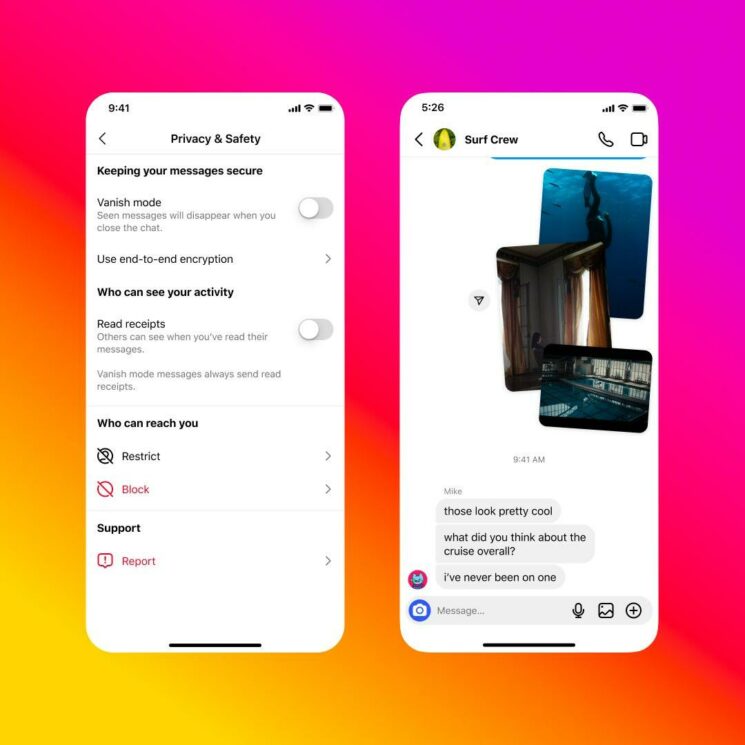 Instagram experimenta configuração para ocultar recibos de leitura (Imagem: Divulgação/Instagram)