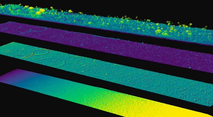 A tecnologia óptica Lidar permite enxergar camadas abaixo da floresta como se fosse uma radiografia que revela variações sutis de relevo, como os geoglifos