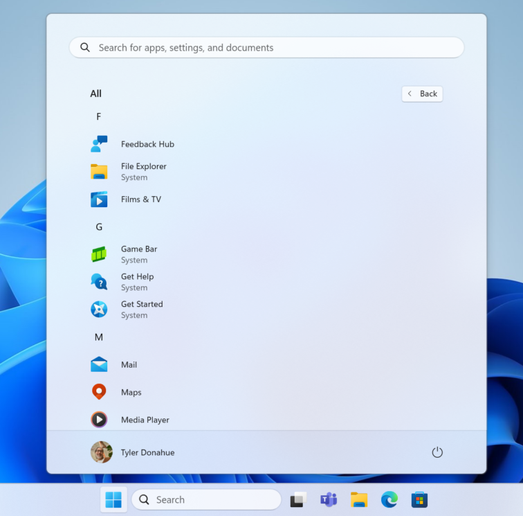 Windows 11 vai indicar os apps de sistema (Imagem: Divulgação/Microsoft)