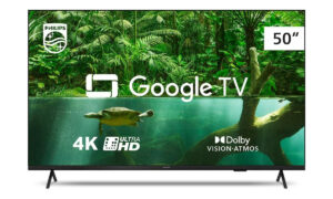 Smart TV 4K de 50” com sistema do Google com até R$ 500 off