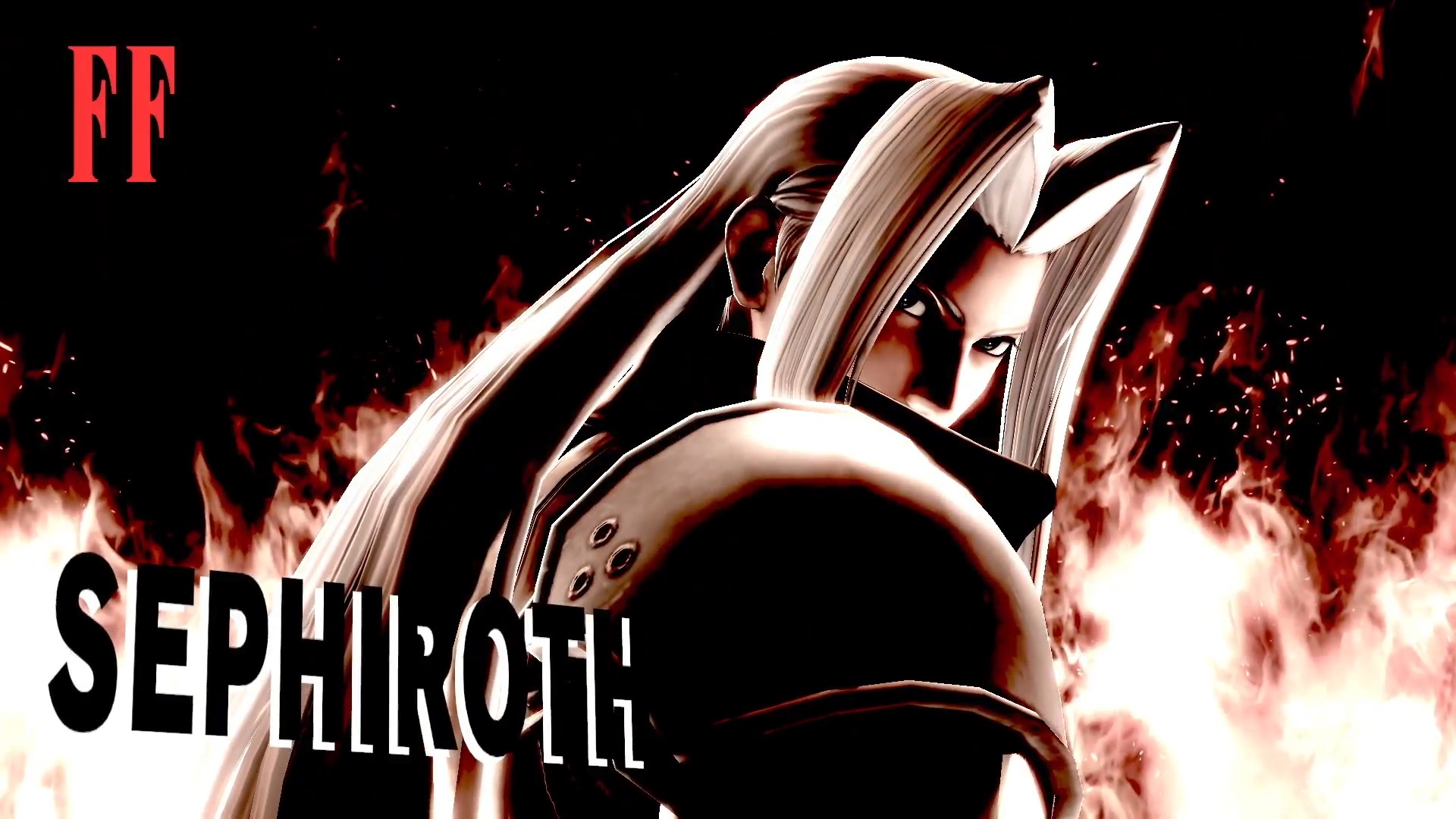 Tela de vitória de Sephiroth em Super Smash Bros. Ultimate