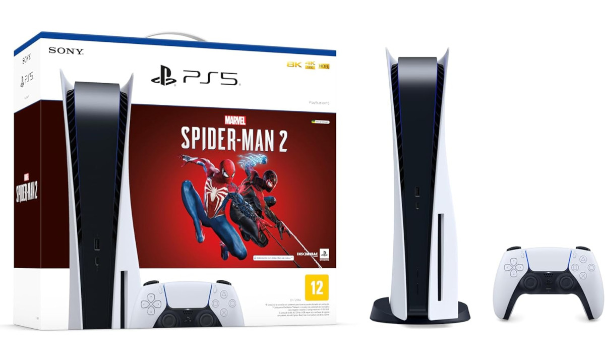 Jogue no aranhaverso com este console PS5 com mais de R$ 850 OFF