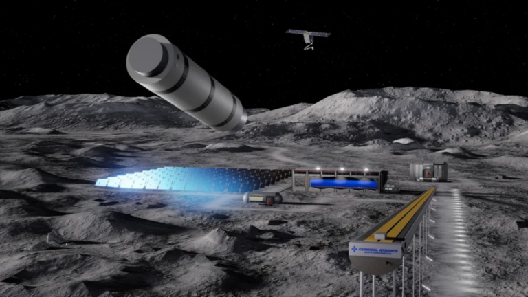 Canhão eletromagnético para transporte de cargas entre Lua e Terra