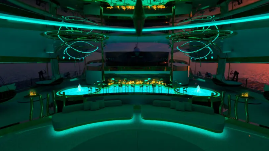 Lounge do submarino de luxo