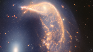 Imagem da galáxia pinguim na foto do James Webb