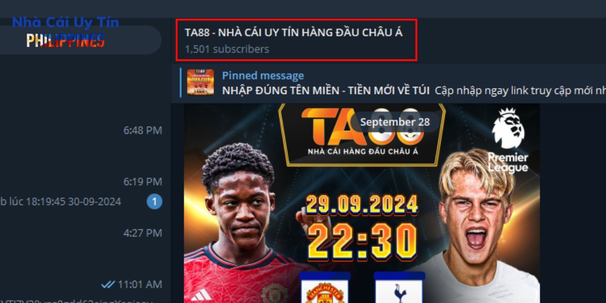 Kênh Telegram của Ta88