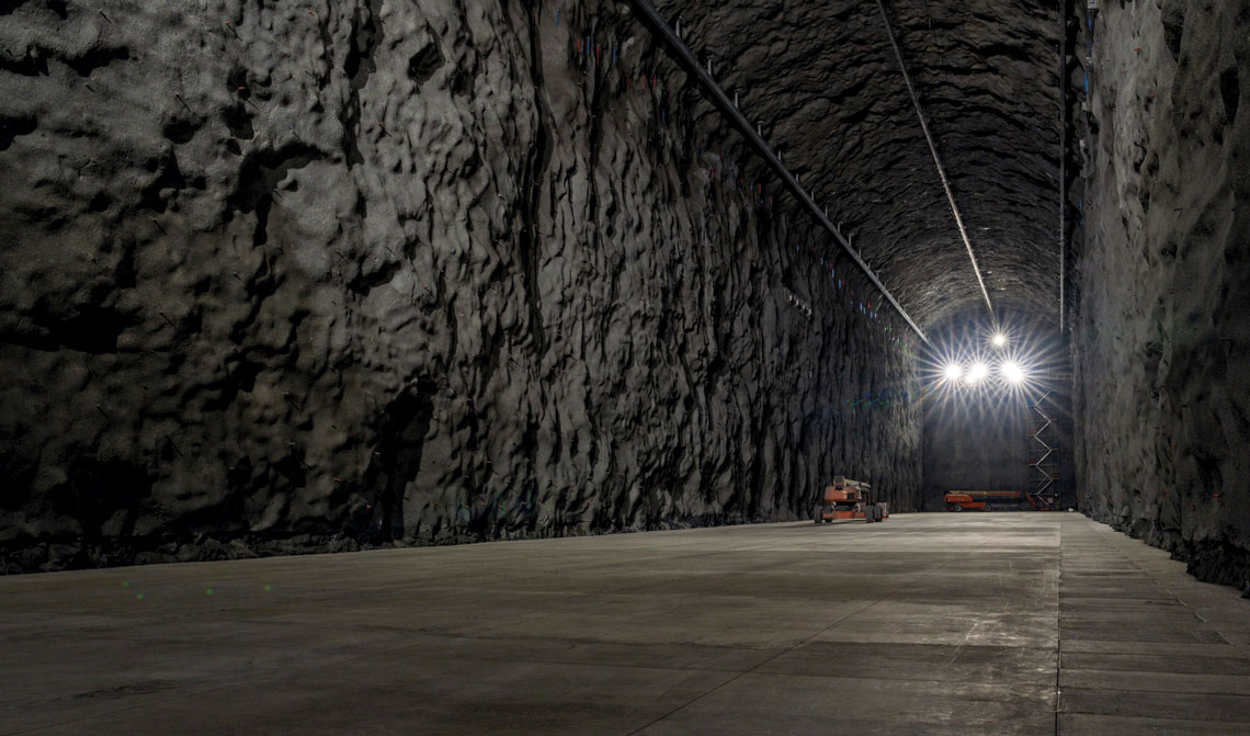 Caverna do experimento Dune em uma antiga mina de Dakota do Sul onde ficará um dos detectores de neutrinos