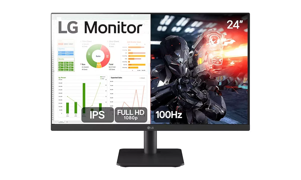 Monitor 100Hz Full HD e campo de visão amplo sai 30% OFF