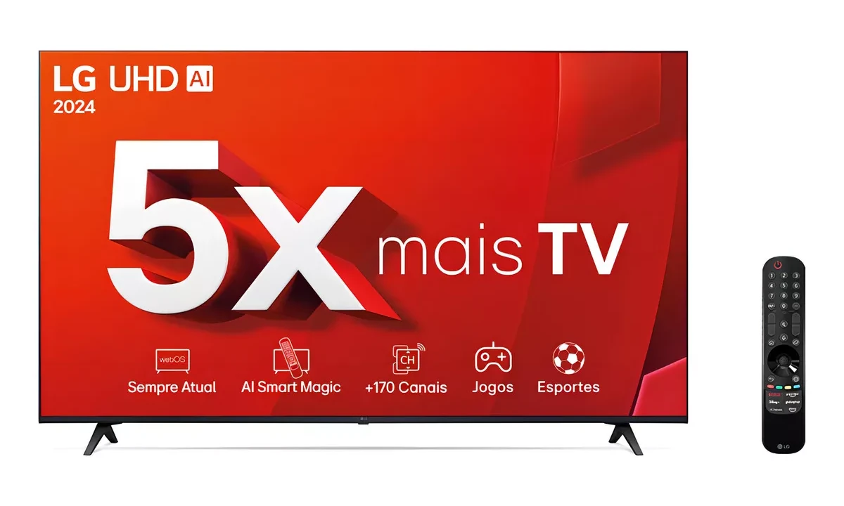 Pague em 18x: TV LG 55 polegadas com tela 4K e +170 canais IPTV sai 38% OFF