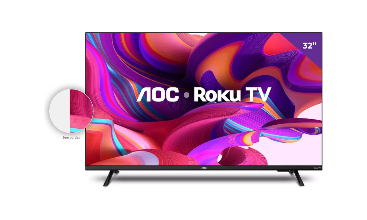 Sai por menos de R$ 1.000: TV AOC com sistema Roku sai 38% OFF