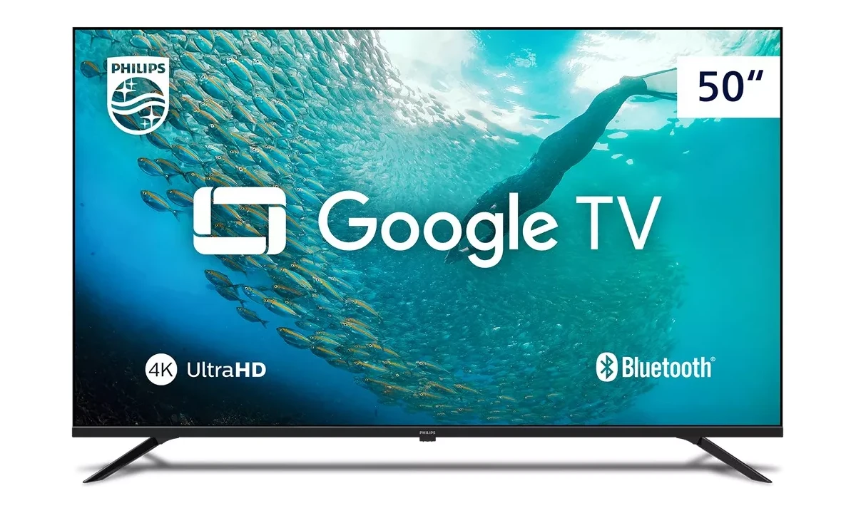 TV 50 polegadas 4K equipada com Google TV sai agora 30% OFF