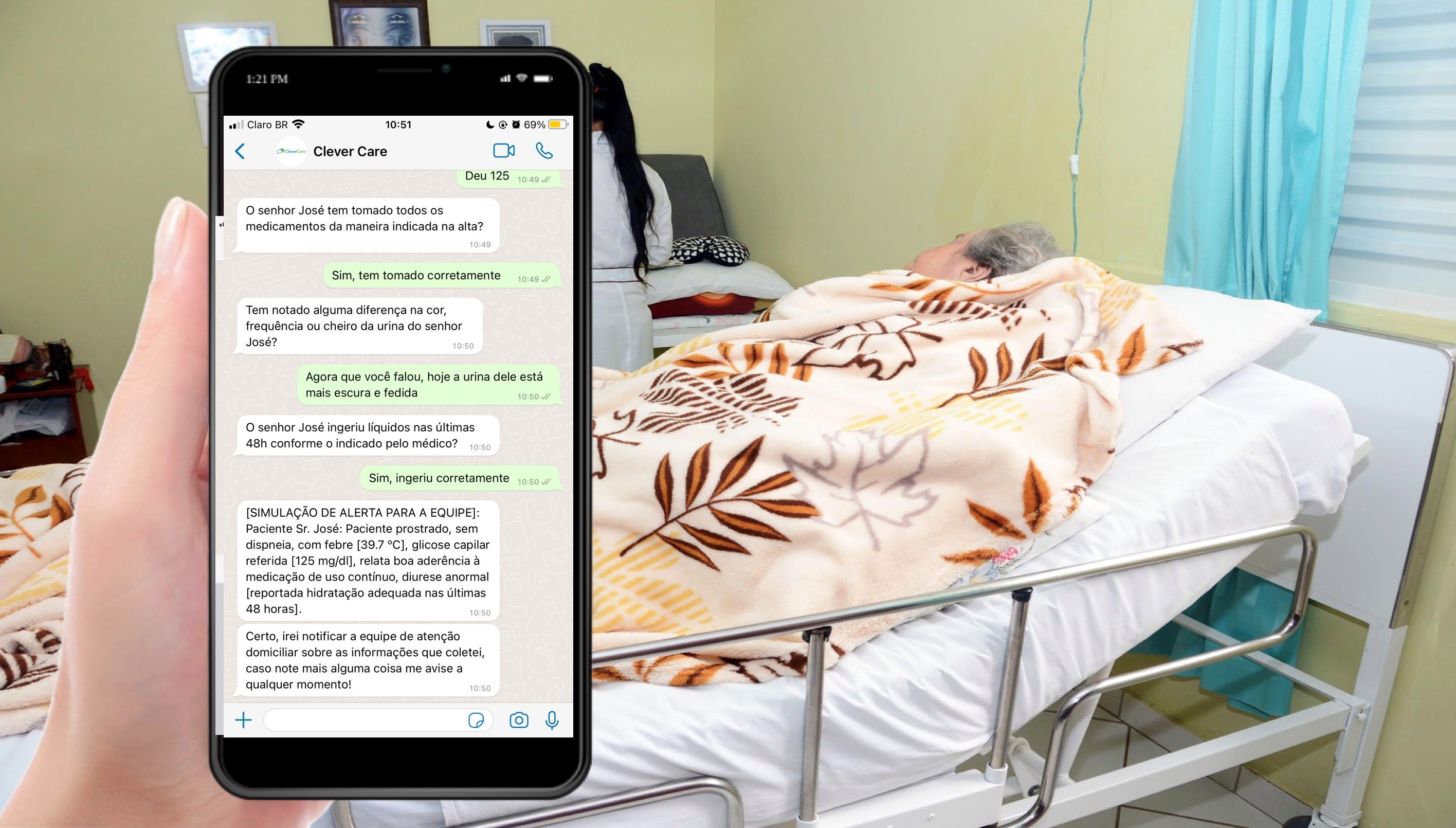 Acompanhante digital por WhatsApp dá segurança a pacientes fora do hospital