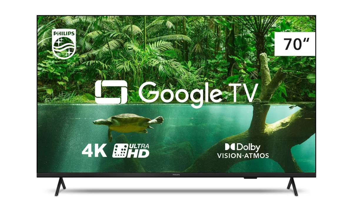 Smart TV 70 polegadas com tela 4K HDR e Dolby Vision e Atmos sai 21% OFF